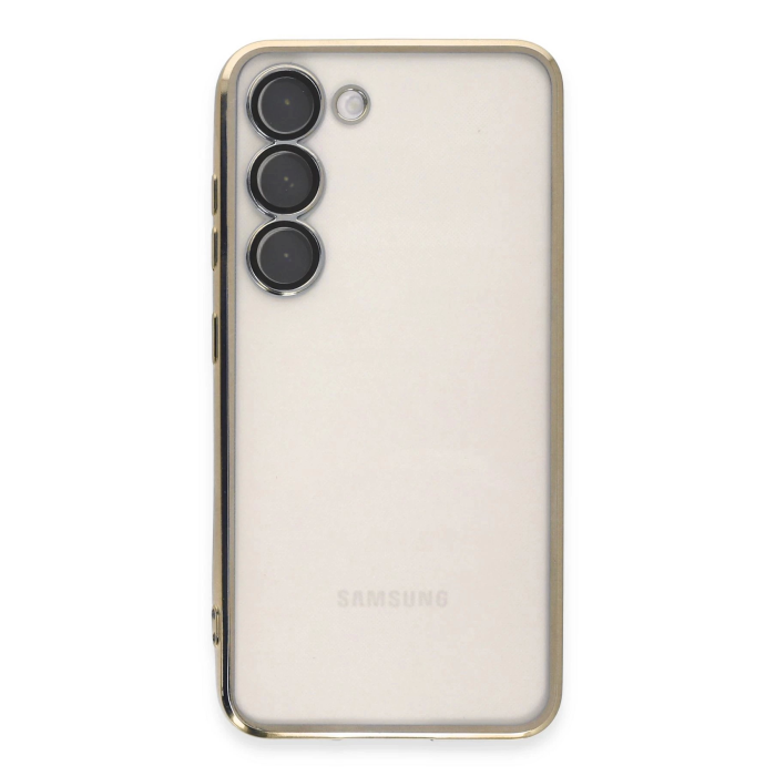 BFS  Samsung Galaxy S23 Kılıf Razer Lensli Silikon - Gold