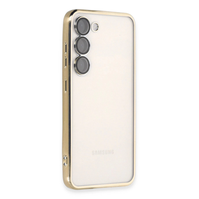 BFS  Samsung Galaxy S23 Plus Kılıf Razer Lensli Silikon - Gold
