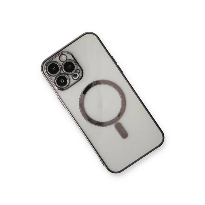 BFS  iPhone 13 Pro Max Kılıf Magneticsafe Lazer Silikon - Siyah