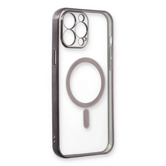 BFS  iPhone 13 Pro Max Kılıf Magneticsafe Lazer Silikon - Siyah
