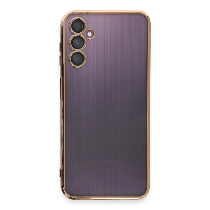 BFS  Samsung Galaxy A14 4G Kılıf Razer Lensli Silikon - Gold