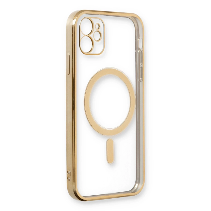 BFS  iPhone 12 Kılıf Magneticsafe Lazer Silikon - Gold