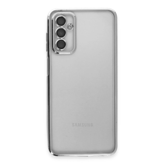 BFS  Samsung Galaxy M23 Kılıf Razer Lensli Silikon - Gümüş