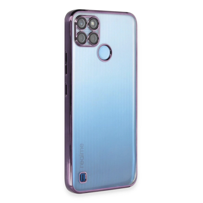 BFS  Realme C25Y Kılıf Razer Lensli Silikon - Mor