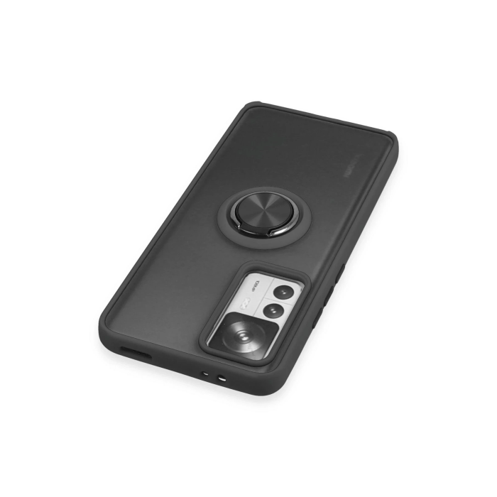 BFS  Xiaomi Mi 12T Pro Kılıf Montreal Yüzüklü Silikon Kapak - Siyah