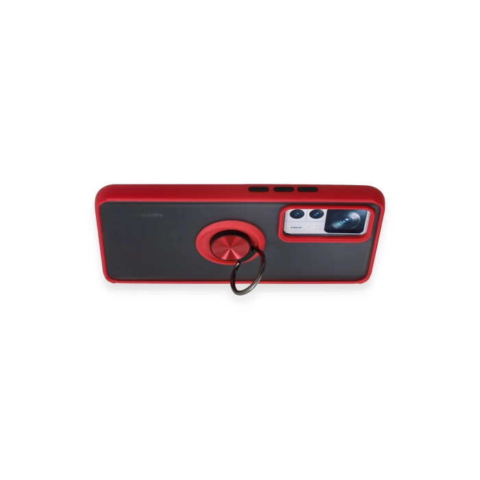 BFS  Xiaomi Mi 12T Pro Kılıf Montreal Yüzüklü Silikon Kapak - Kırmızı