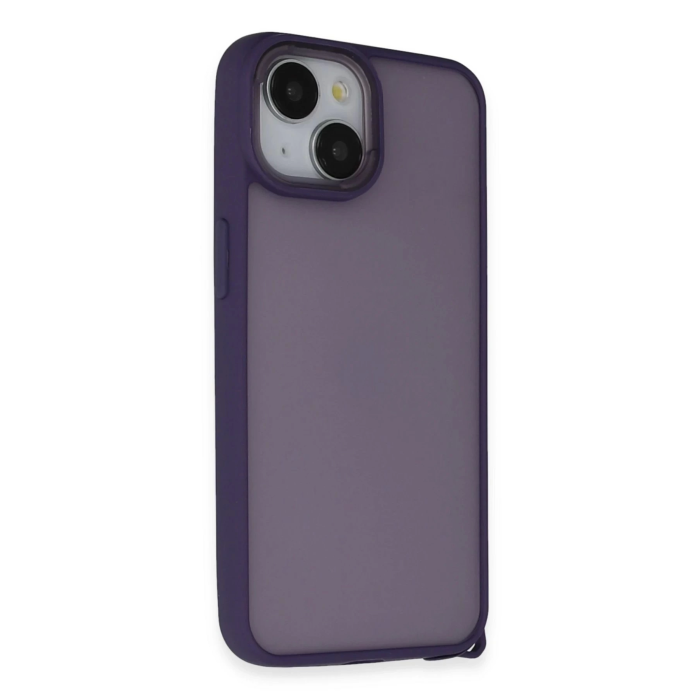 BFS  iPhone 15 Kılıf Elegant Kapak - Derin Mor