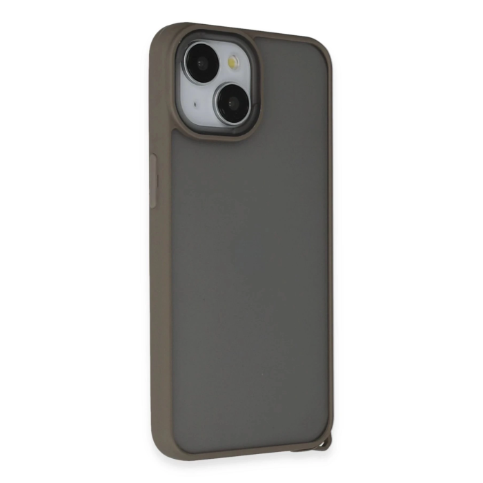 BFS  iPhone 15 Kılıf Elegant Kapak - Titan Gri