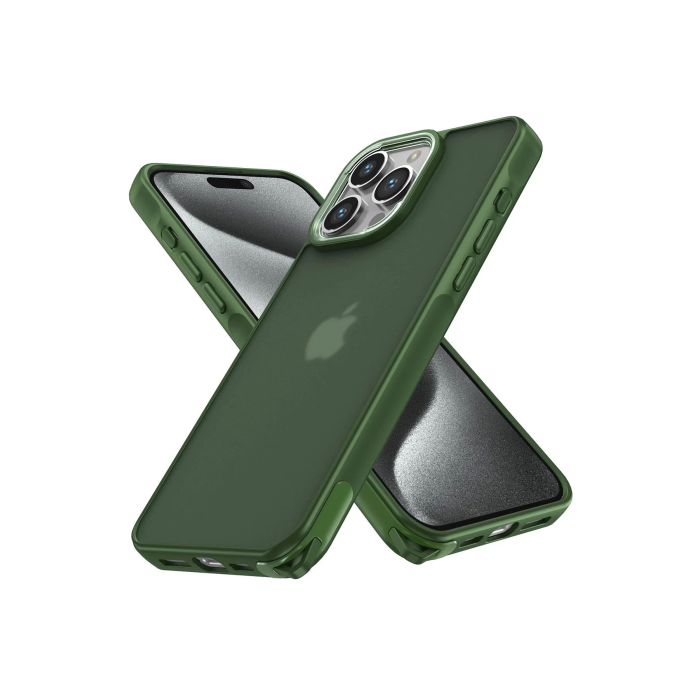BFS  iPhone 15 Pro Kılıf Elegant Kapak - Yeşil