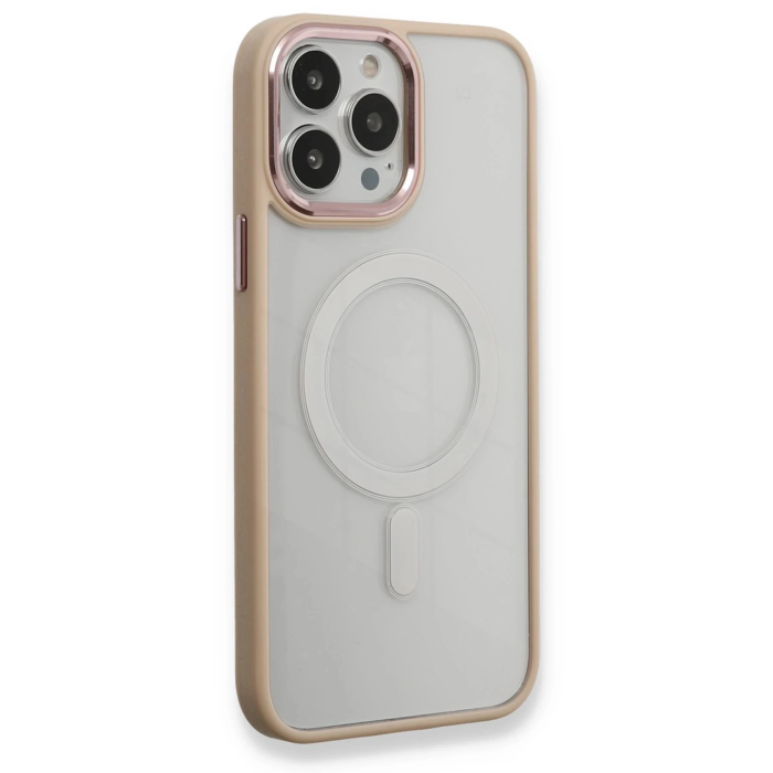 BFS  iPhone 13 Pro Kılıf Room Magneticsafe Silikon - Pudra