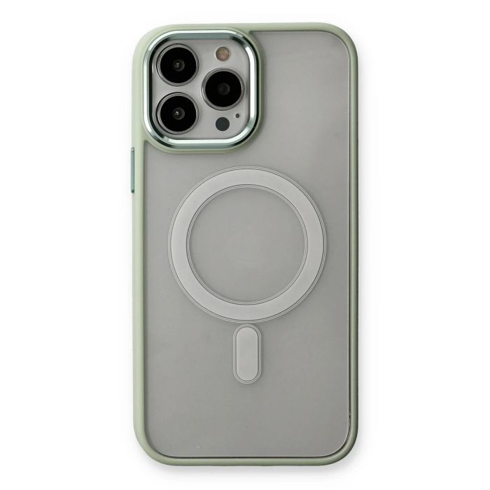 BFS  iPhone 13 Pro Kılıf Room Magneticsafe Silikon - Su Yeşili