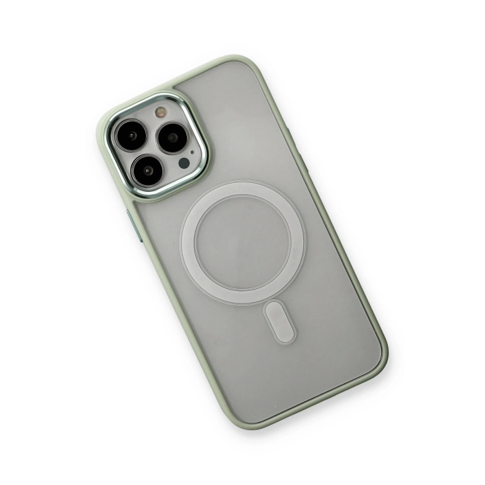 BFS  iPhone 13 Pro Kılıf Room Magneticsafe Silikon - Su Yeşili