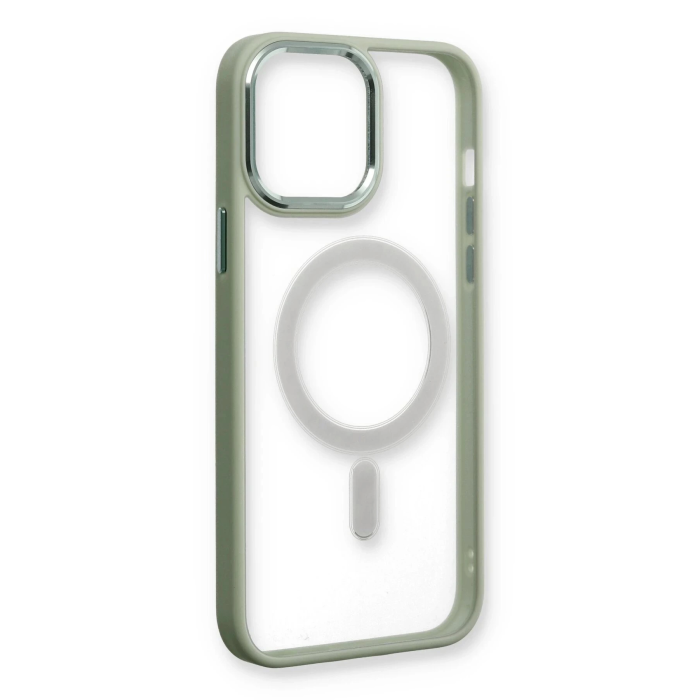 BFS  iPhone 13 Pro Kılıf Room Magneticsafe Silikon - Su Yeşili