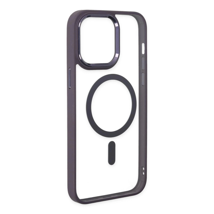 BFS  iPhone 13 Pro Kılıf Room Magneticsafe Silikon - Derin Mor