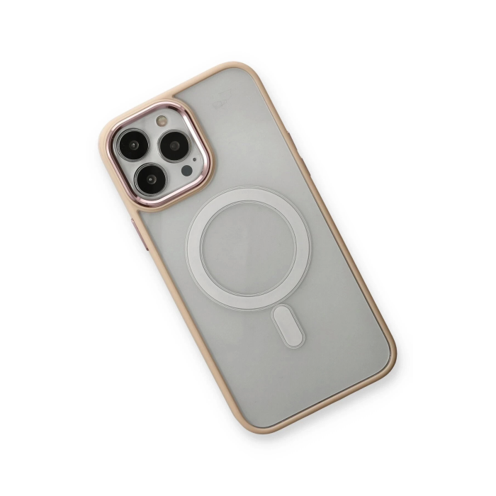 BFS  iPhone 13 Pro Max Kılıf Room Magneticsafe Silikon - Pudra