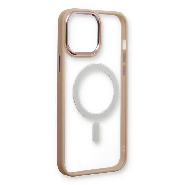 BFS  iPhone 13 Pro Max Kılıf Room Magneticsafe Silikon - Pudra