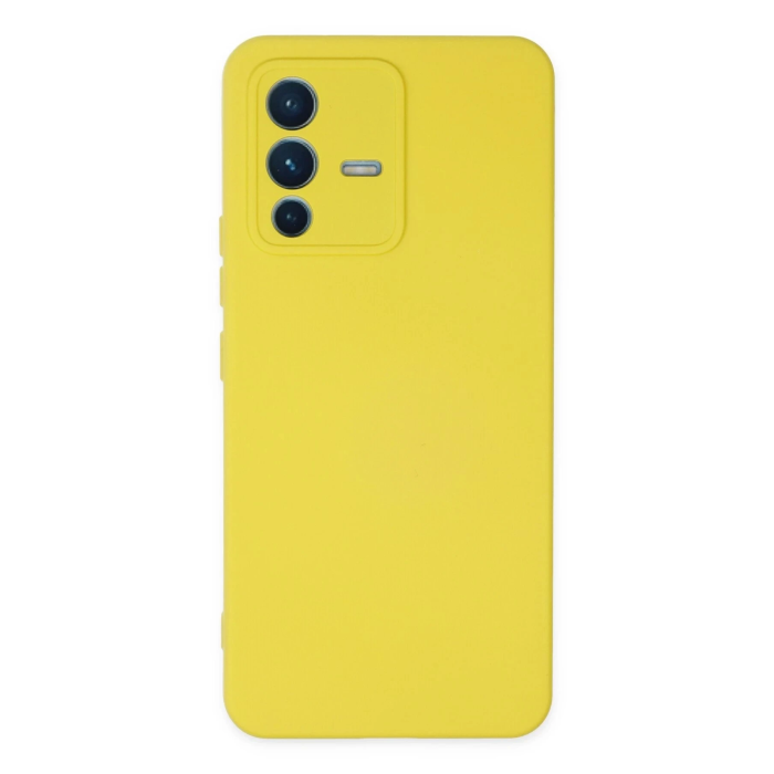 BFS  Vivo V23 5G Kılıf Nano içi Kadife Silikon - Sarı