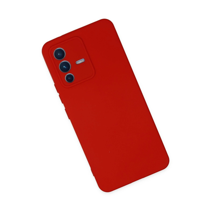 BFS  Vivo V23 5G Kılıf Nano içi Kadife Silikon - Kırmızı