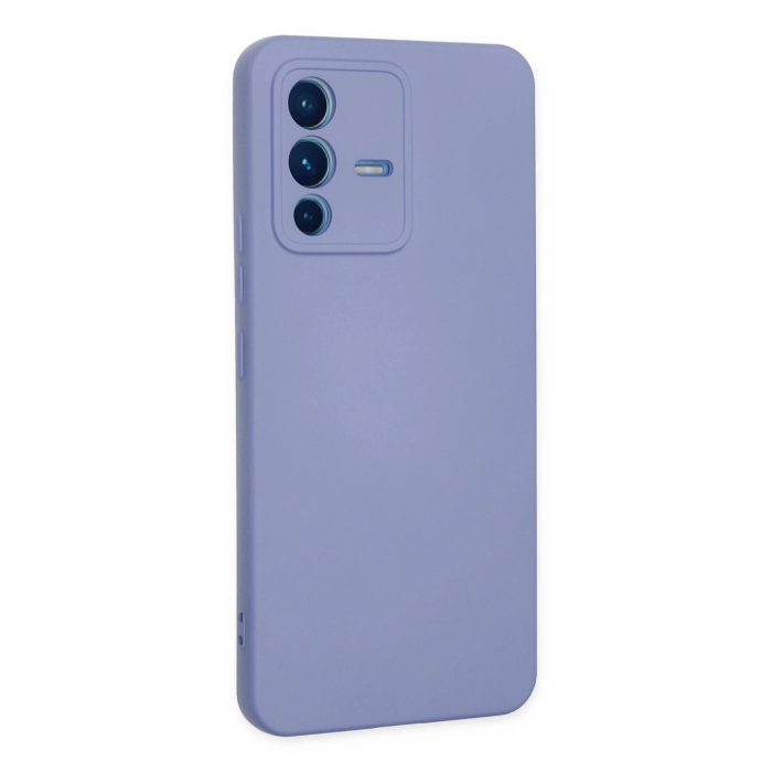 BFS  Vivo V23 5G Kılıf Nano içi Kadife Silikon - Lila