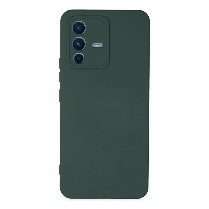 BFS  Vivo V23 5G Kılıf Nano içi Kadife Silikon - Koyu Yeşil