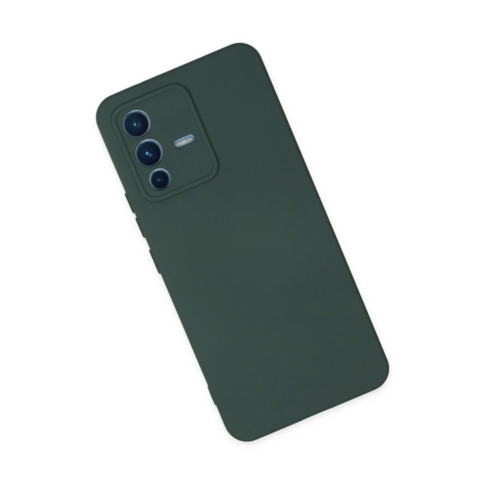 BFS  Vivo V23 5G Kılıf Nano içi Kadife Silikon - Koyu Yeşil