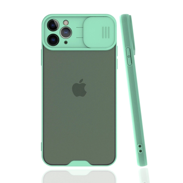 BFS  iPhone 11 Pro Kılıf Platin Kamera Koruma Silikon - Açık Yeşil