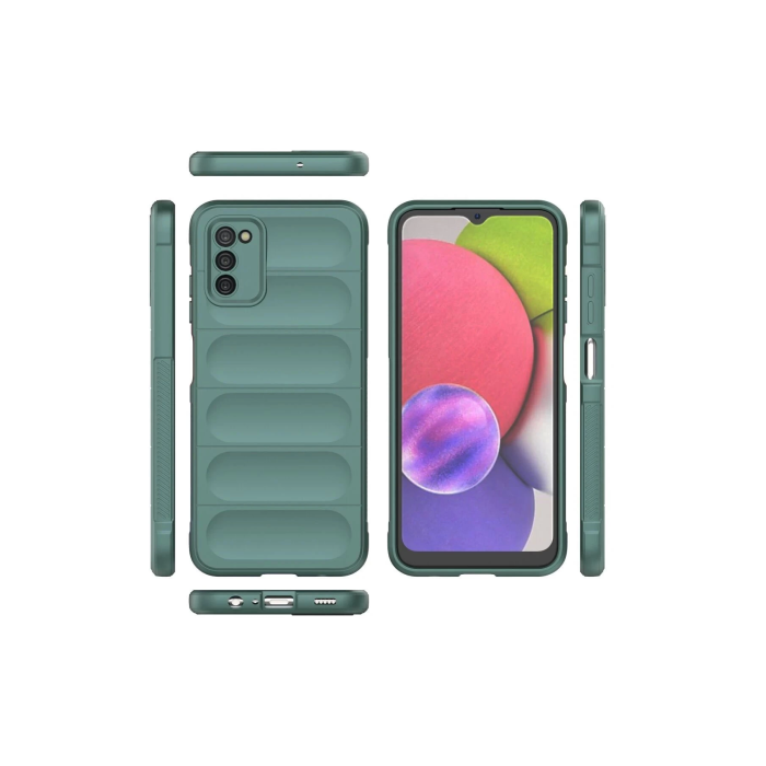 BFS  Samsung Galaxy A03S Kılıf Optimum Silikon - Koyu Yeşil