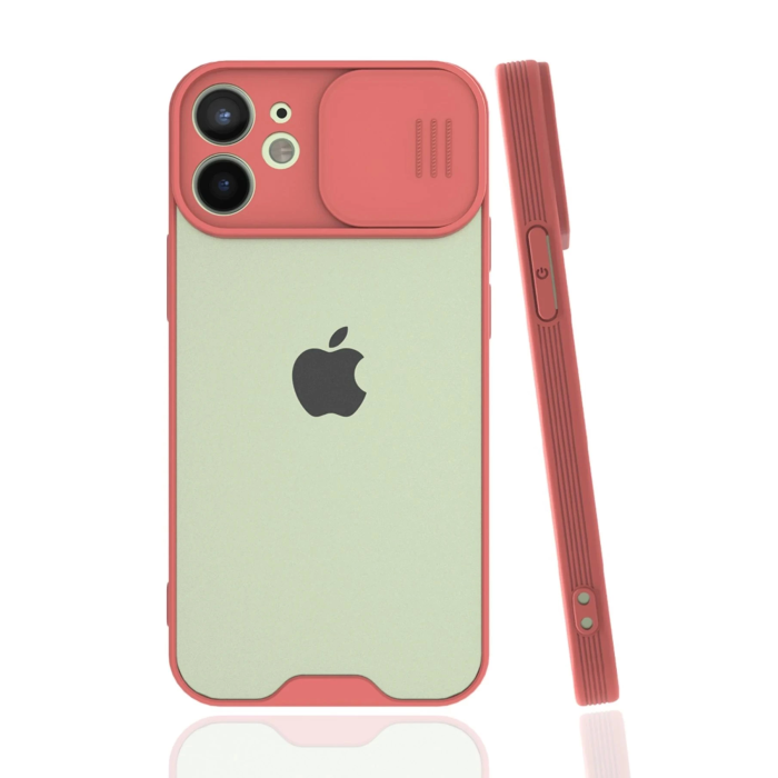 BFS  iPhone 12 Mini Kılıf Platin Kamera Koruma Silikon - Pembe