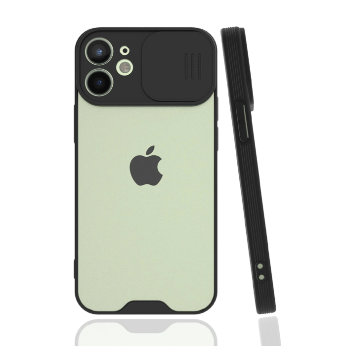 BFS  iPhone 12 Mini Kılıf Platin Kamera Koruma Silikon - Siyah