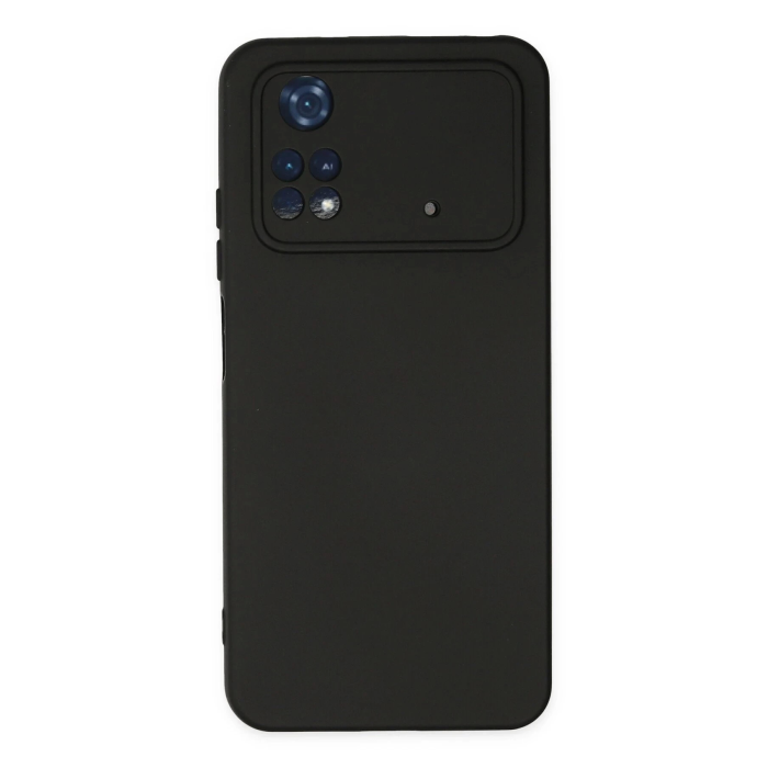 BFS  Xiaomi Poco M4 Pro 4G Kılıf Nano içi Kadife Silikon - Siyah