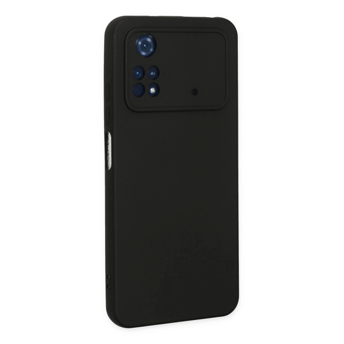 BFS  Xiaomi Poco M4 Pro 4G Kılıf Nano içi Kadife Silikon - Siyah
