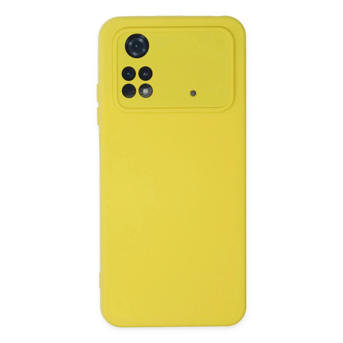 BFS  Xiaomi Poco M4 Pro 4G Kılıf Nano içi Kadife Silikon - Sarı