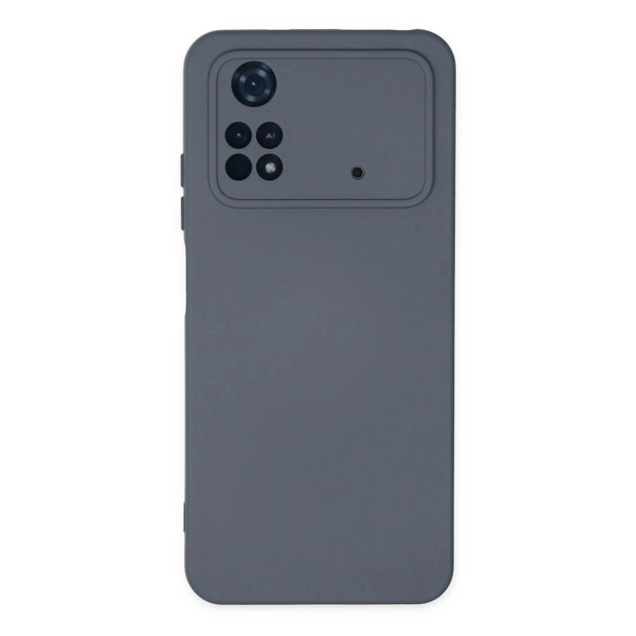 BFS  Xiaomi Poco M4 Pro 4G Kılıf Nano içi Kadife Silikon - Gri
