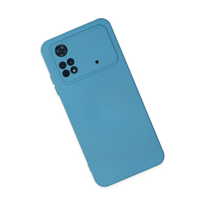 BFS  Xiaomi Poco M4 Pro 4G Kılıf Nano içi Kadife Silikon - Mavi
