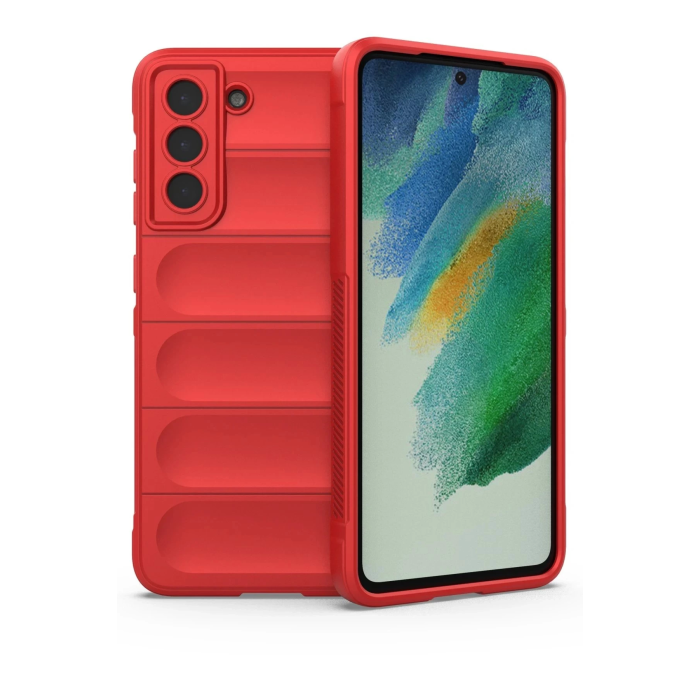 BFS  Samsung Galaxy S21 FE Kılıf Optimum Silikon - Kırmızı