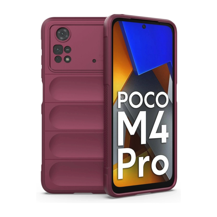 BFS  Xiaomi Poco M4 Pro 4G Kılıf Optimum Silikon - Bordo