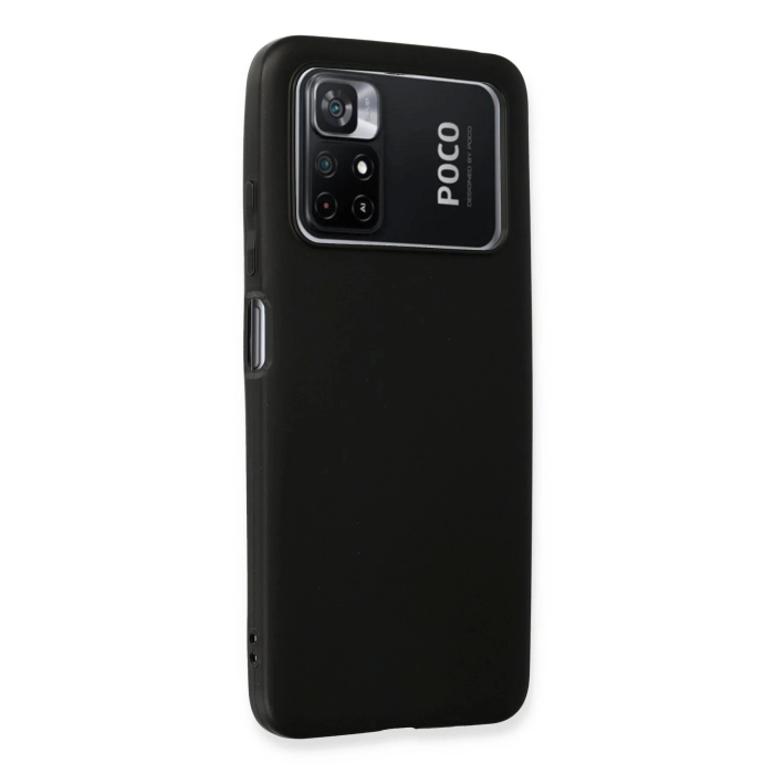 BFS  Xiaomi Poco M4 Pro 4G Kılıf First Silikon - Siyah