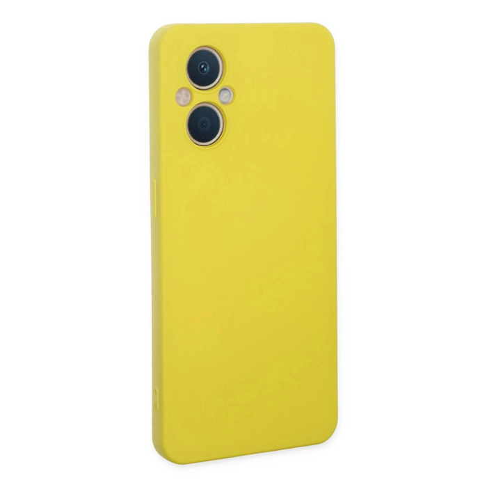 BFS  Oppo Reno 7 Lite Kılıf Nano içi Kadife Silikon - Sarı