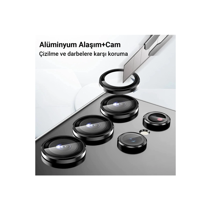 BFS  Samsung Galaxy Z Flip 5 Valdez Metal Kamera Lens - Derin Mor
