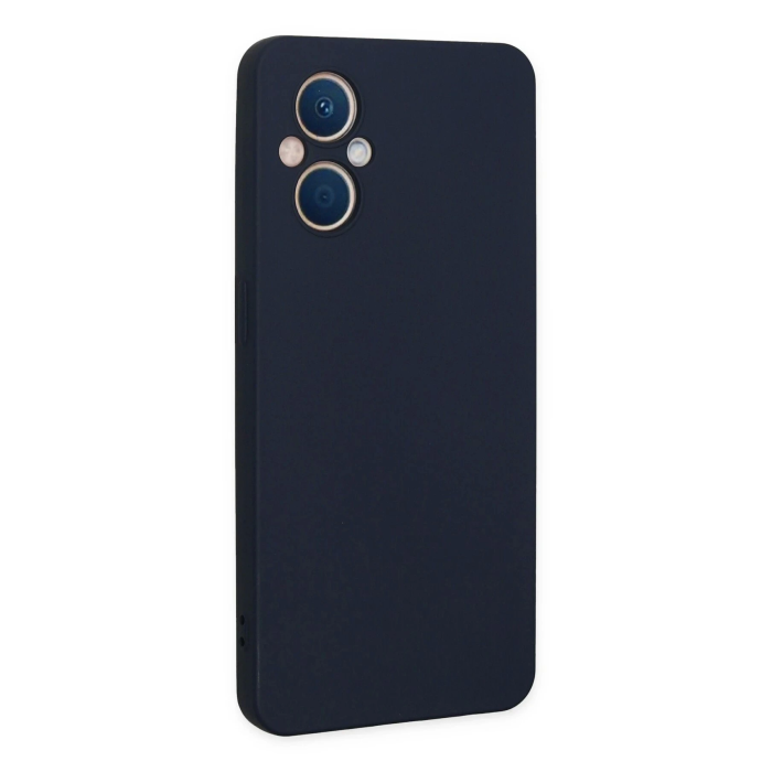 BFS  Oppo Reno 7 Lite Kılıf Nano içi Kadife Silikon - Lacivert