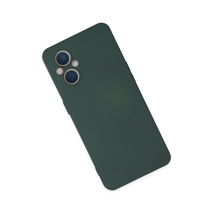 BFS  Oppo Reno 7 Lite Kılıf Nano içi Kadife Silikon - Koyu Yeşil