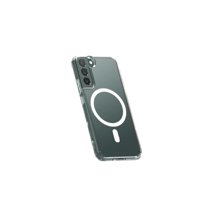 BFS  Samsung Galaxy S22 Kılıf Magneticsafe Şeffaf Silikon - Şeffaf