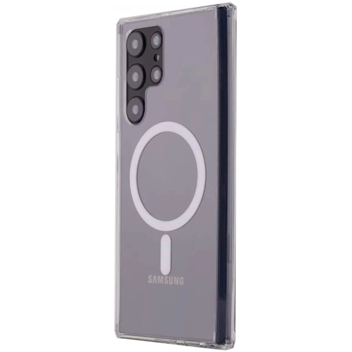 BFS  Samsung Galaxy S22 Ultra Kılıf Magneticsafe Şeffaf Silikon - Şeffaf