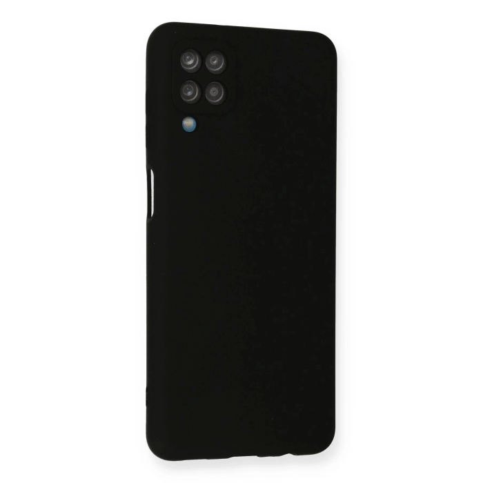BFS  Samsung Galaxy A12 Kılıf Nano içi Kadife Silikon - Siyah