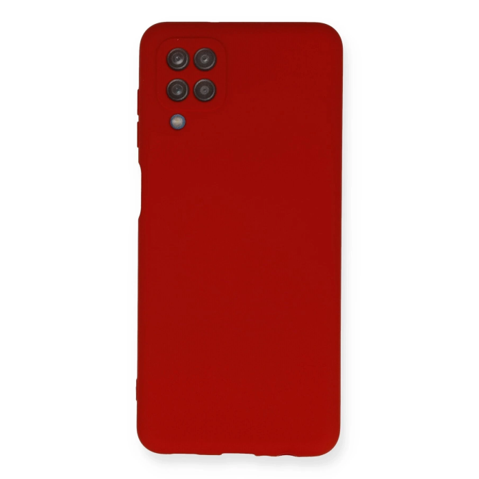 BFS  Samsung Galaxy A12 Kılıf Nano içi Kadife Silikon - Kırmızı