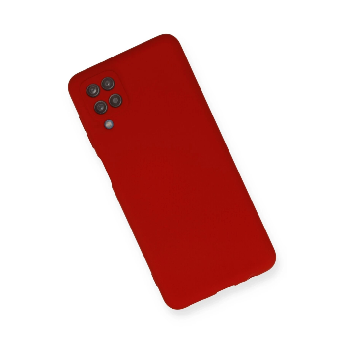 BFS  Samsung Galaxy A12 Kılıf Nano içi Kadife Silikon - Kırmızı