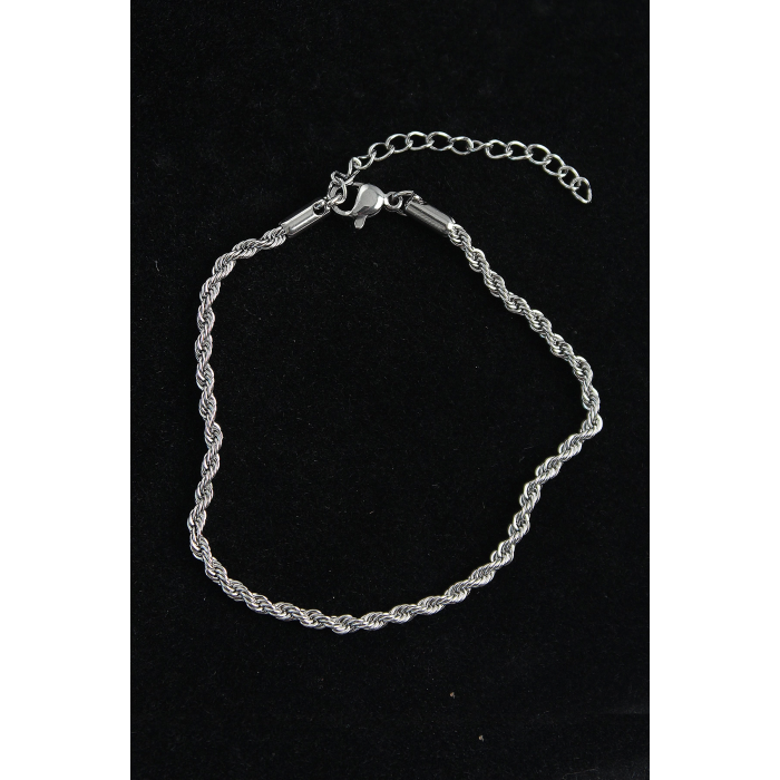 BFS 316L Çelik Burgu Model Gümüş Renk Erkek Bileklik