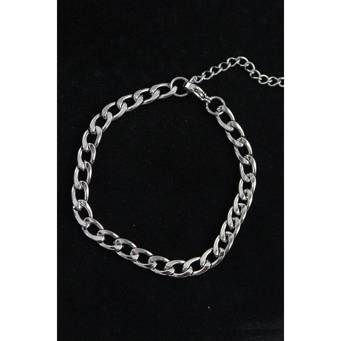 BFS 316L Çelik Kalın Klasik Model Gümüş Renk Erkek Bileklik