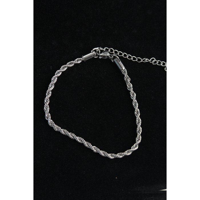 BFS 316L Çelik Halat Model Gümüş Renk Erkek Bileklik