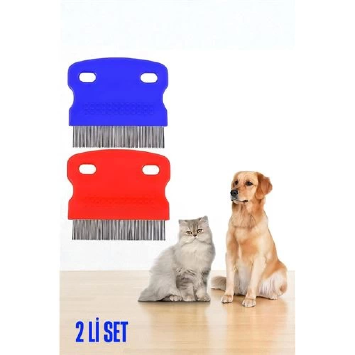 BFS  Kedi Köpek Bit Pire Tarağı Metal Uçlu Bit Tarağı 2 ADET SET